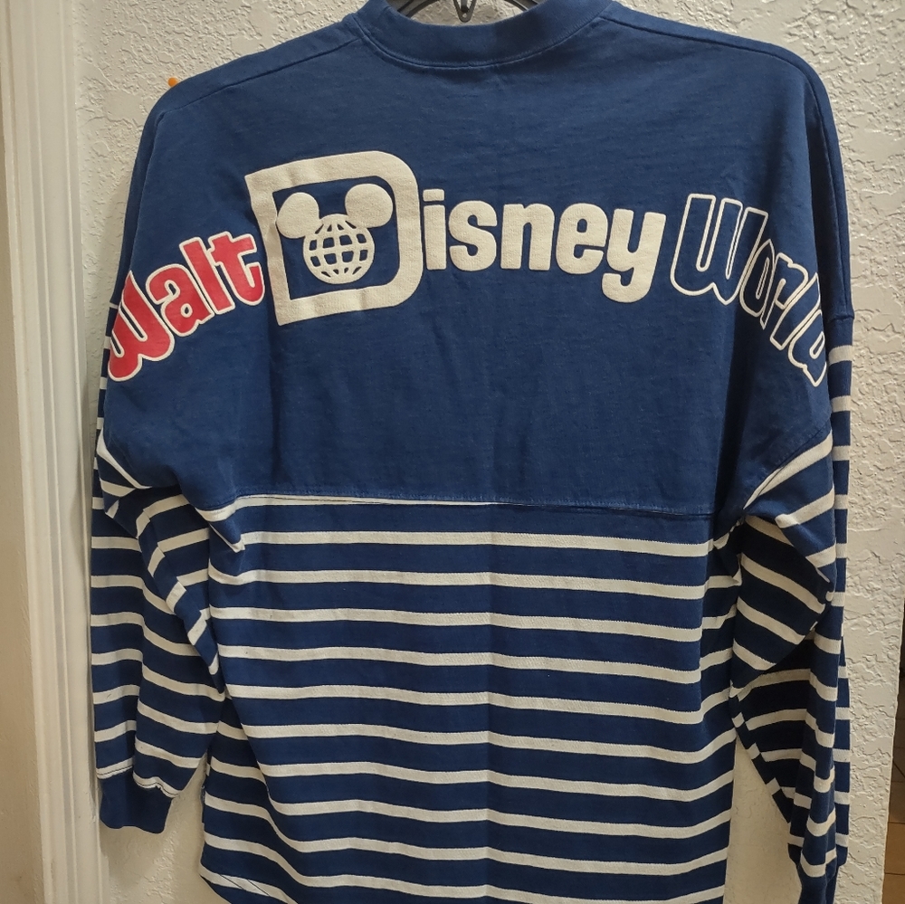 Walt Disney world parks spirit jersey blue striped size XS MICKEY MOUSE